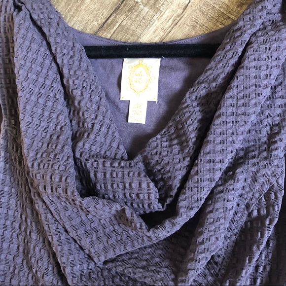 Anthropologie | Dresses | Ric Rac Dusty Purple Seersucker Cowl Neck ...